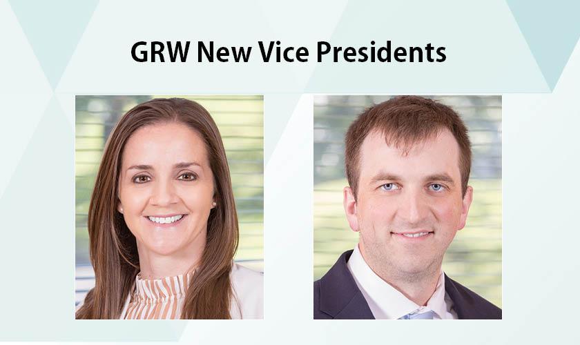 GRW's new vice presidents, Adalyn Haney, left, And Nicholas Gunselman